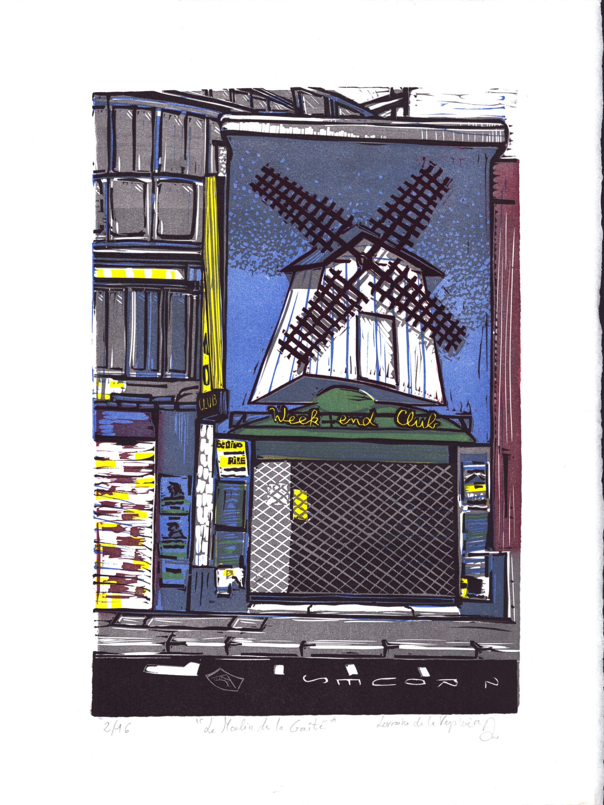 Mouline de la Gaité. Lorraine de la Verpillière Paris, le Moulin de la Gaité, by Lorraine de la Verpillière